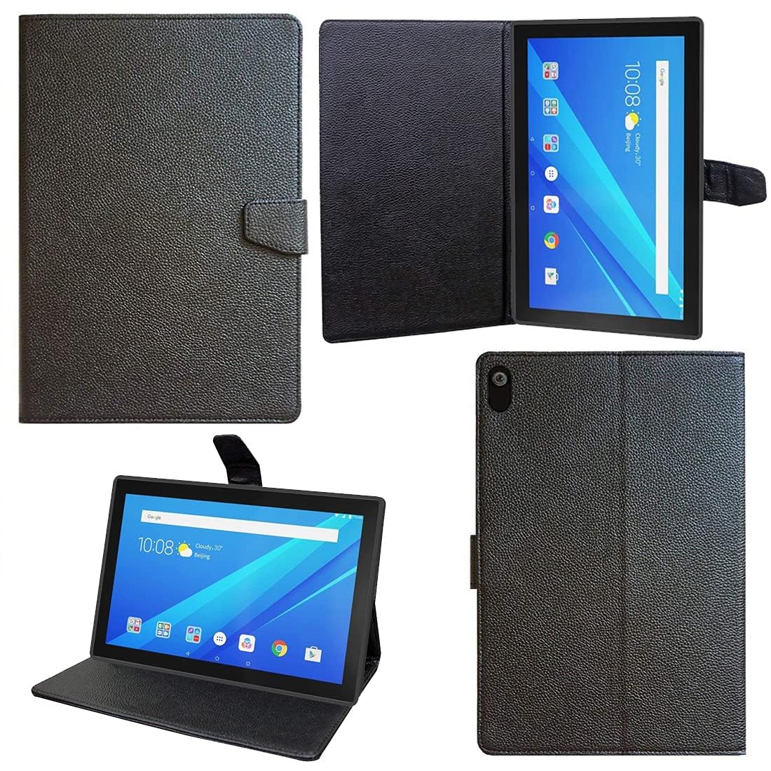 Zaoma PU Leather Flip Flap Case for Lenovo Tab 4 10 Model No. : TB-X304L Tablet. - Black (B09444G9JM) Amazon Price History, Amazon Price Tracker