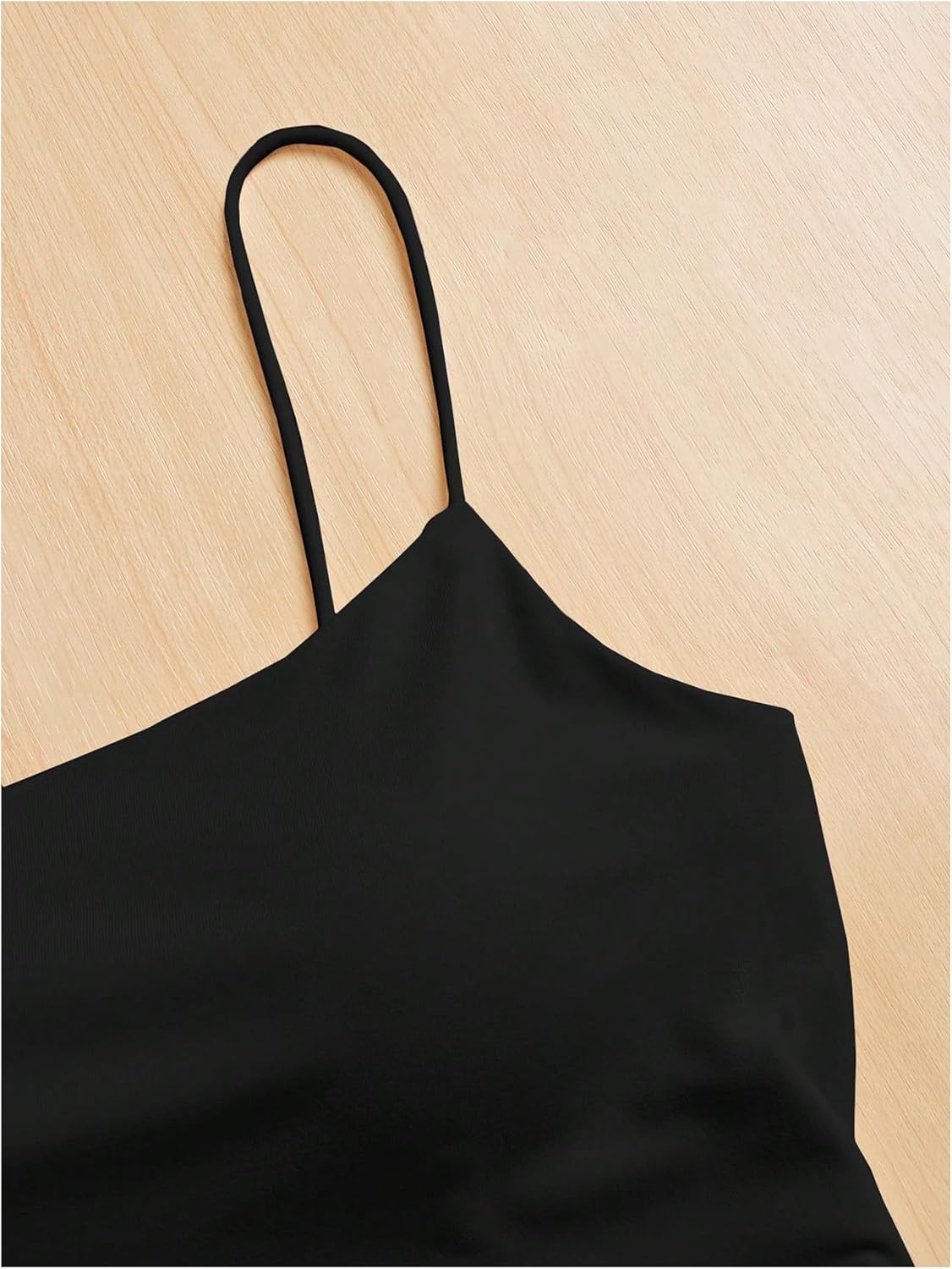 OYOANGLE Women's Ruched Spaghetti Strap Cami Top Sleeveless Camisole Shirts with Pads - Image 3