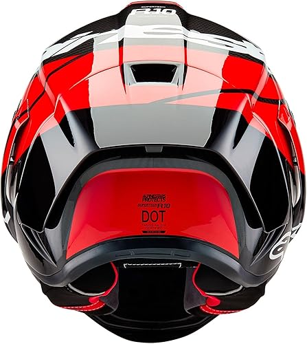 Miniatura 6 de Alpinestars Casco Supertech R10 Element, de fibra de carbono, diseño aerodinámico de cara completa, ventilación y seguridad, certificado DOT y ECE