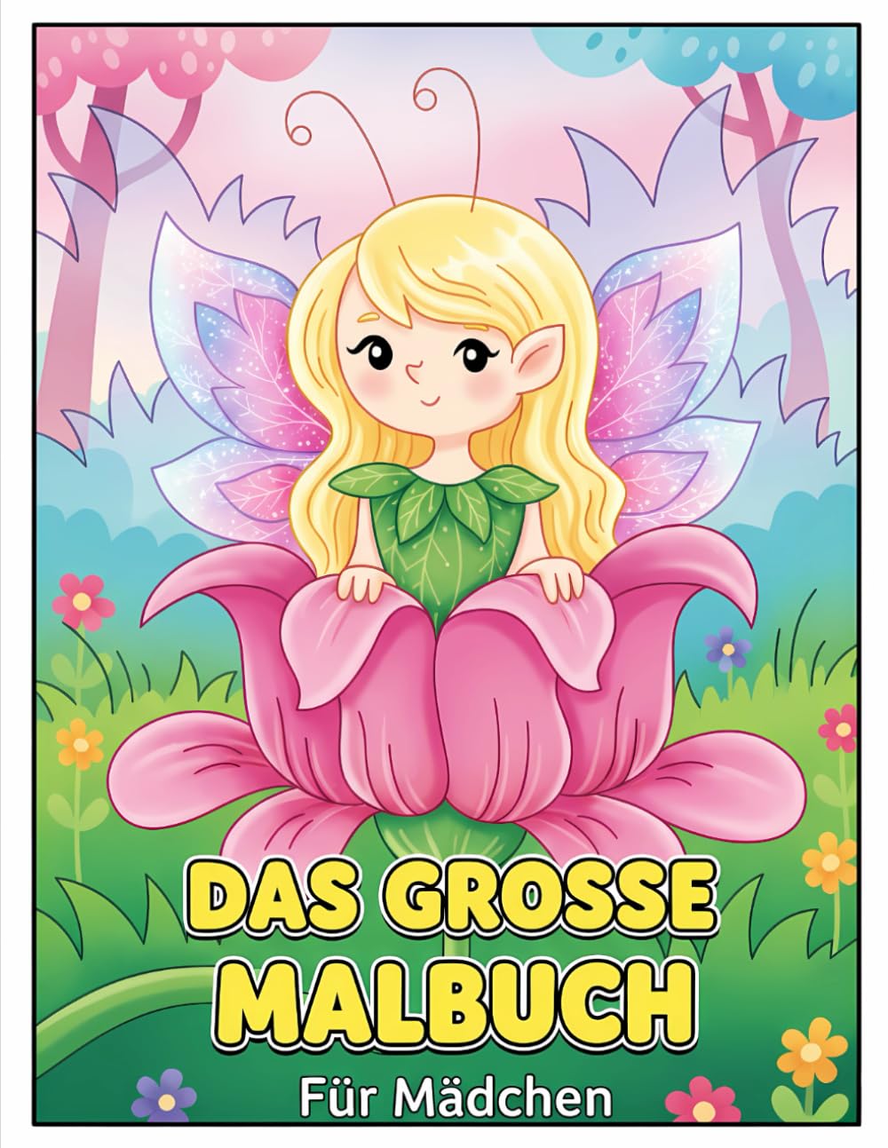 Malbuch Für Mädchen: Mehr als 60 liebevoll gestaltete Bilder mit Einhörnern, Prinzessinnen, Tieren, Feen und Meerjungfrauen – perfekt für kleine Träumerinnen