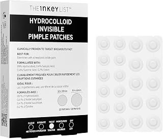 The INKEY List Hydrocolloid Invisible Pimple Patches with Salicylic Acid - Fast Acne Spot Treatment, Vegan, All Skin Types