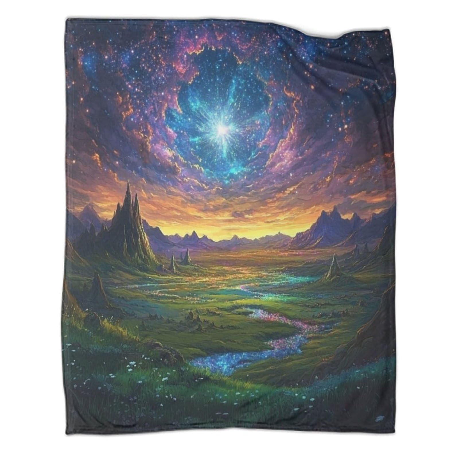 Couverture Polaire Impression 3D Printemps 127x152cm Plaid Flanelle Doux