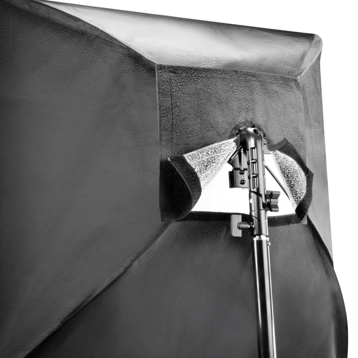 Walimex 18656 - Soporte para Flash con Ventana difusora, Negro y Plateado