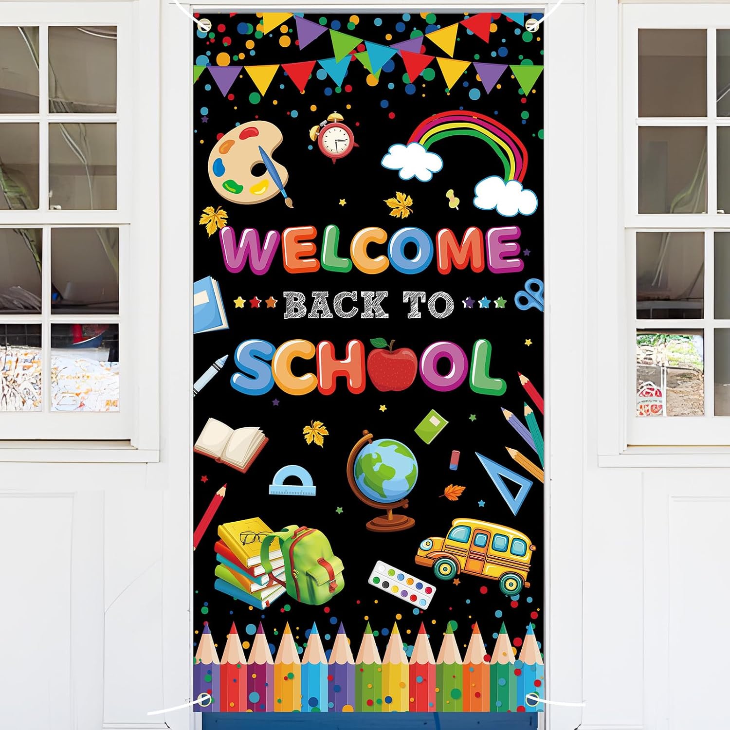 Amazon.com: 71 x 35 Inches Welcome Back to School Door Cover Banner for ...