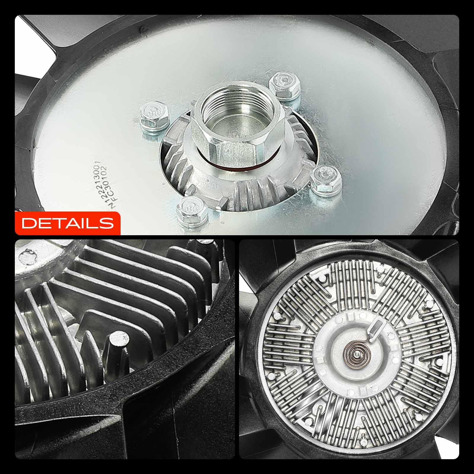 Frankberg Ventilador del radiador PGG500340 | Compatible con: Defender Station Wagon L315 L316, Defender Cabrio L316, Camioneta Defender L316