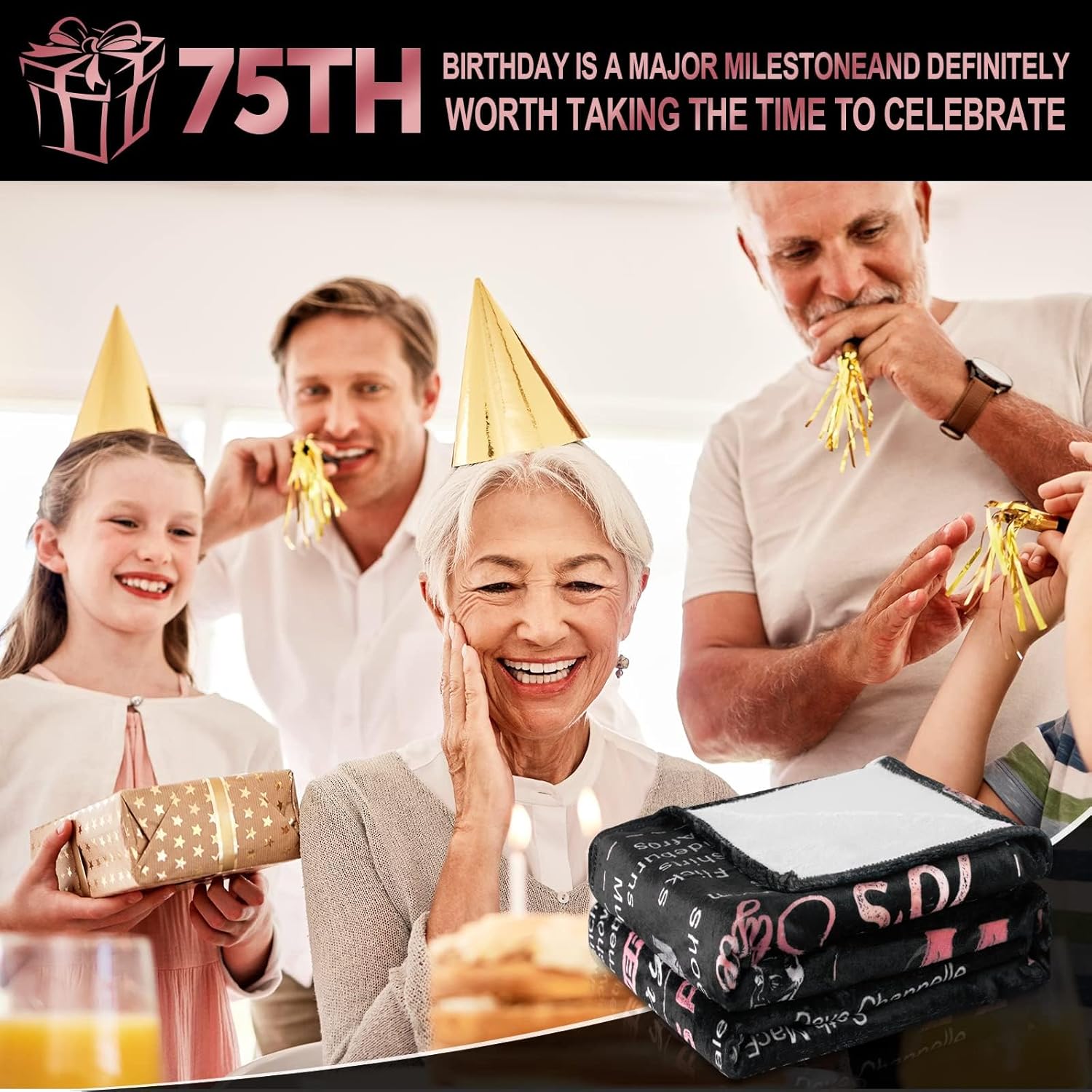 75th Birthday Gifts for Women - Back in 1951-75 Birthday Gifts for Women 75 Year Old Birthday Gift Ideas Throw Blanket 60Lx50W - Image 6