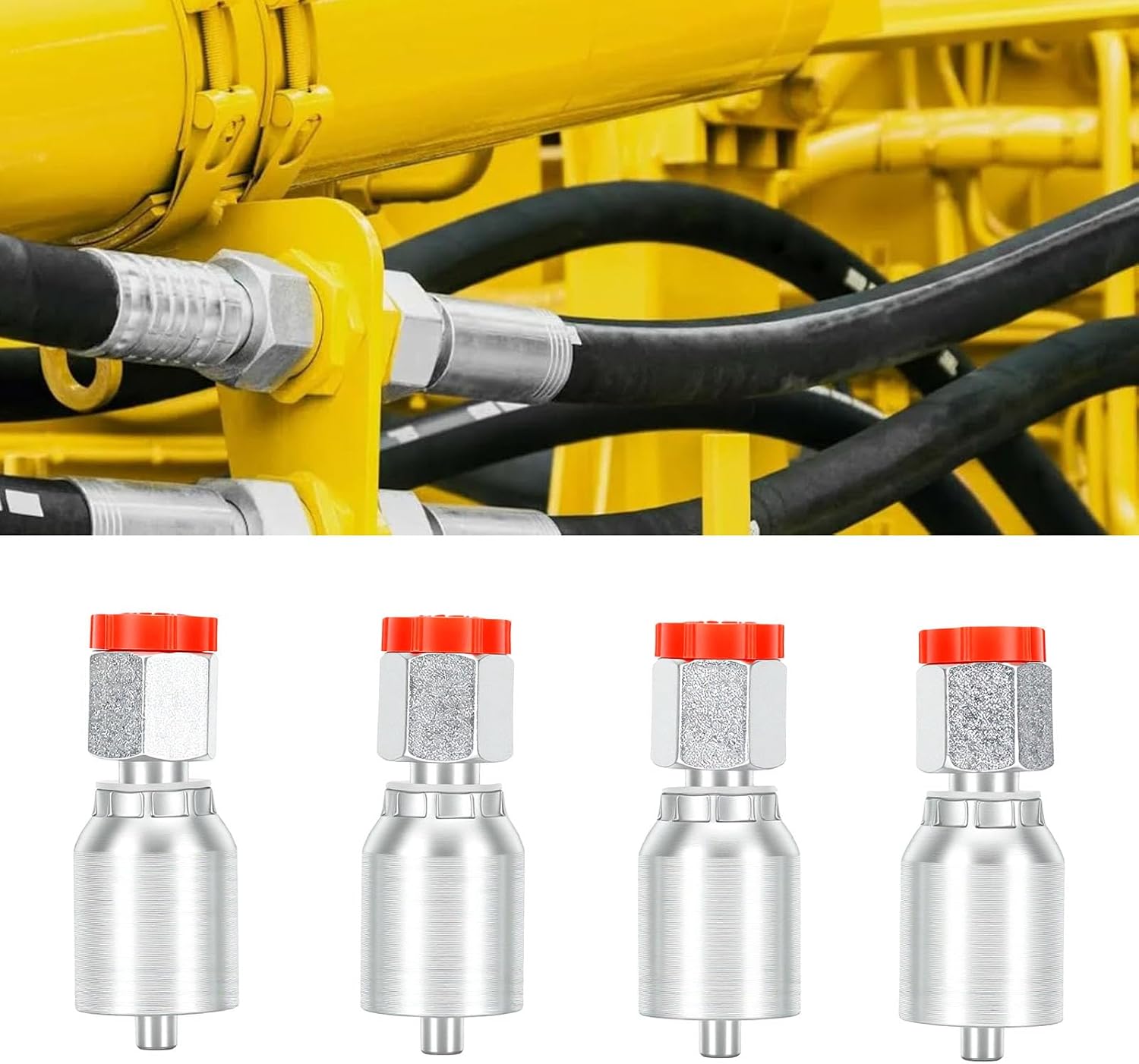 Hyuduo Crimp On Hydraulic Fitting M14x1.5 to 1/4 Inch Hose ID