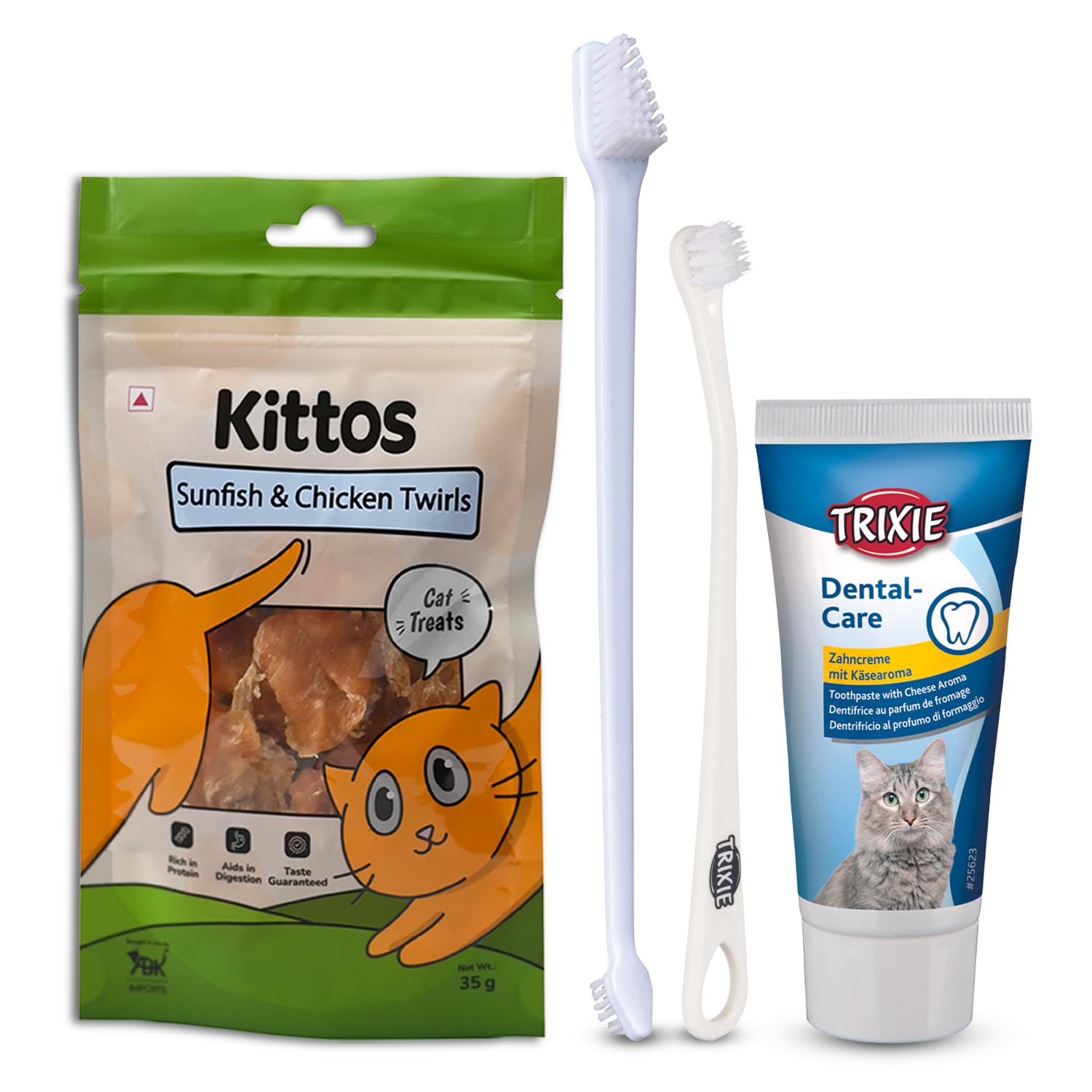 See full amazon price history chart for Dental Care Combo- Trixie Dental Hygiene Set + 3 Pack Kittos Sunfish and Chicken Twirls for Cats Combo Pack Toothpaste with Cheese Flavour (50 G) Dental Care Combo- Trixie Dental Hygiene Set + 3 Pack Kittos Sunfish and Chicken Twirls for Cats Combo Pack Toothpaste with Cheese Flavour (50 G) (B085DTDNXC) Amazon Price History, Amazon Price Tracker