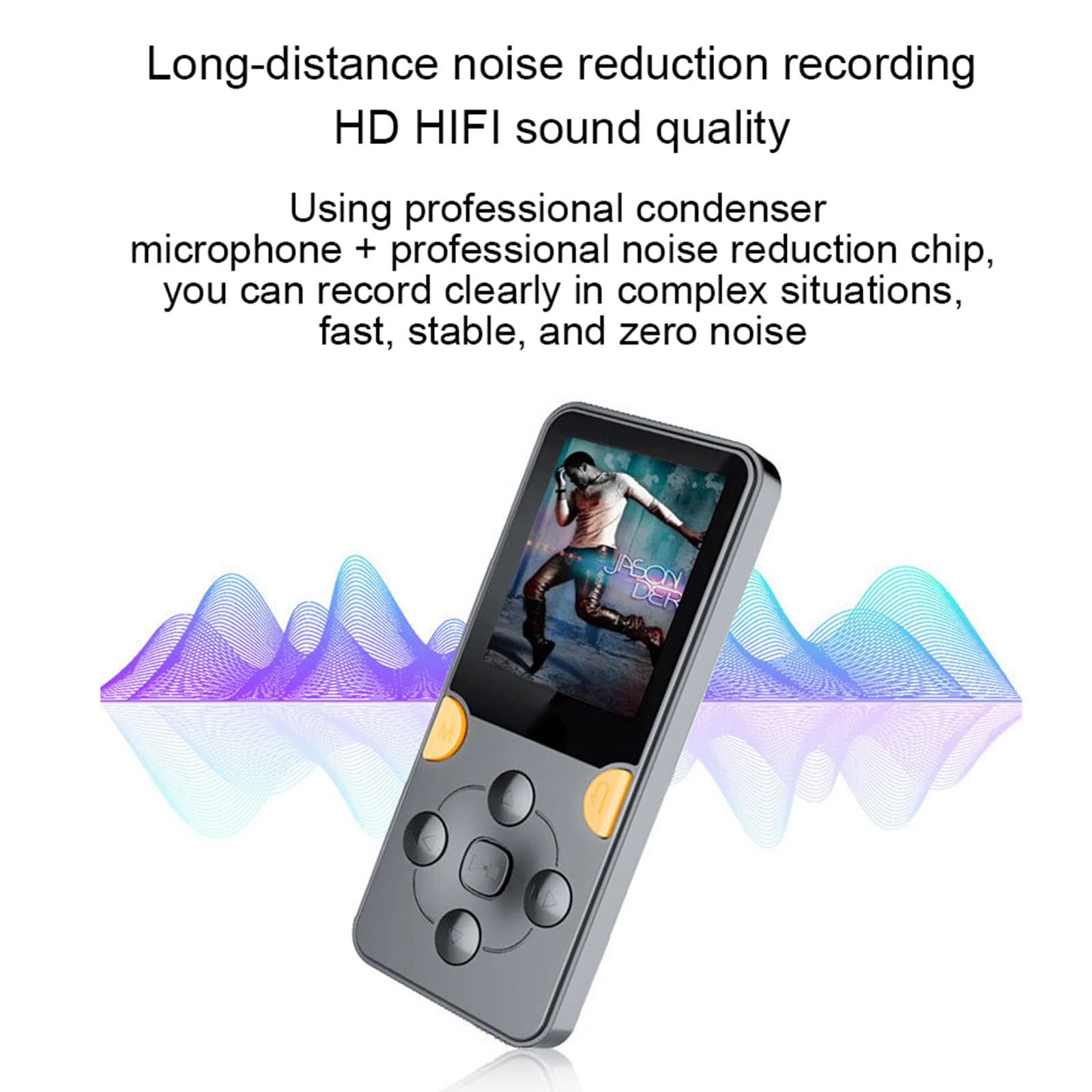 Reproductor de mp3 4GB para Estudiantes, Walkman de música HiFi sin pérdidas con Auriculares, Radio FM, Despertador con Temporizador, Memoria ampliada,Blanco