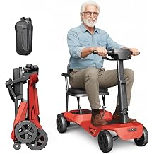 Foldable Mobility Scooter - Portable Electric Scooter for Seniors Adults - 24 Miles Range 37.5 lbs Aluminum Frame - Airline Approved Travel Mobility Scooter YL-985S