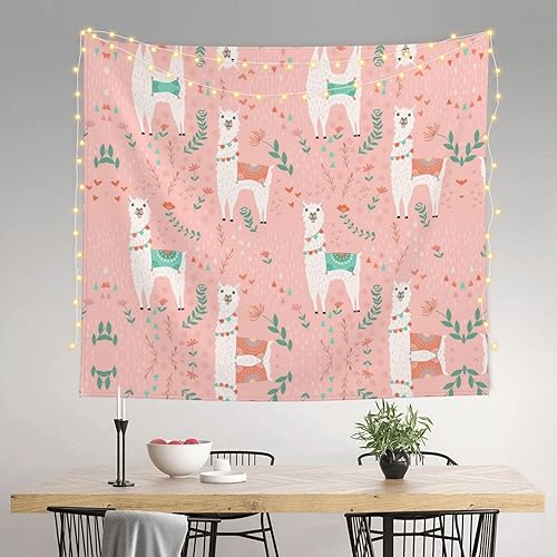Miniatura 3 de DJnni Tapiz de decoración de pared de cactus camello rosa de 60 x 51 pulgadas para colgar en la pared, dormitorio, dormitorio, decoración del hogar