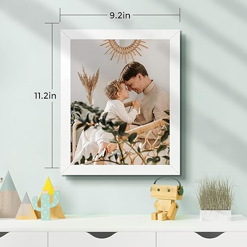 Miniatura 2 de Golden State Art Juego de 8 portarretratos de 8 x 10 pulgadas, juego de marcos de pared para galería, marco familiar delgado de mesa con vidrio de