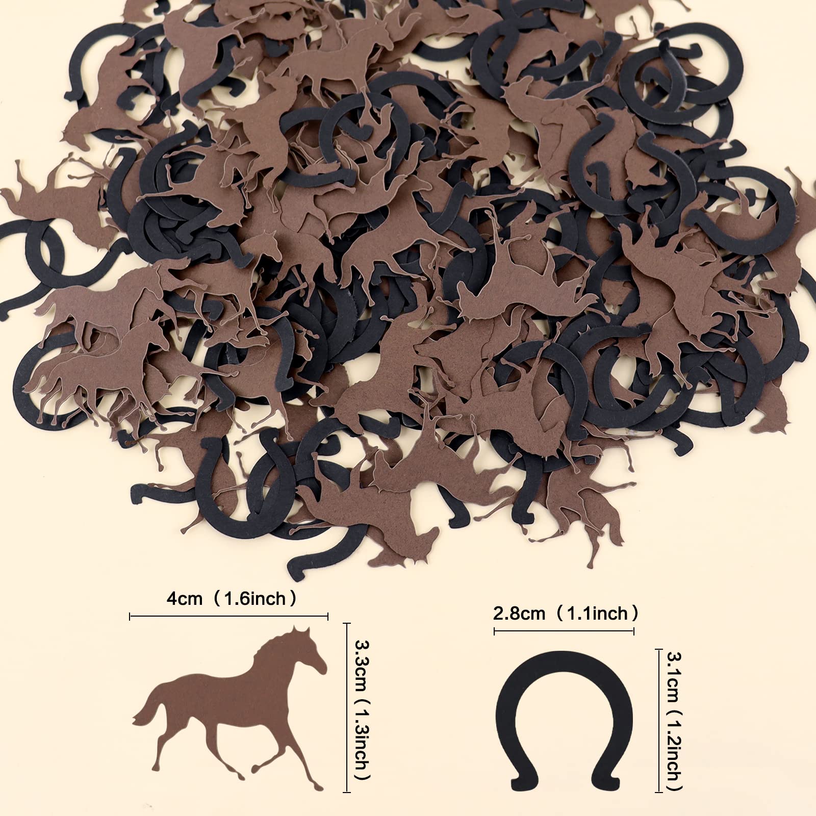 Coriandoli da tavolo a forma di ferro di cavallo dorato, decorazioni per feste di compleanno a tema cavallo, decorazioni per tavoli per feste a tema cavallo, decorazioni per feste a tema pony
