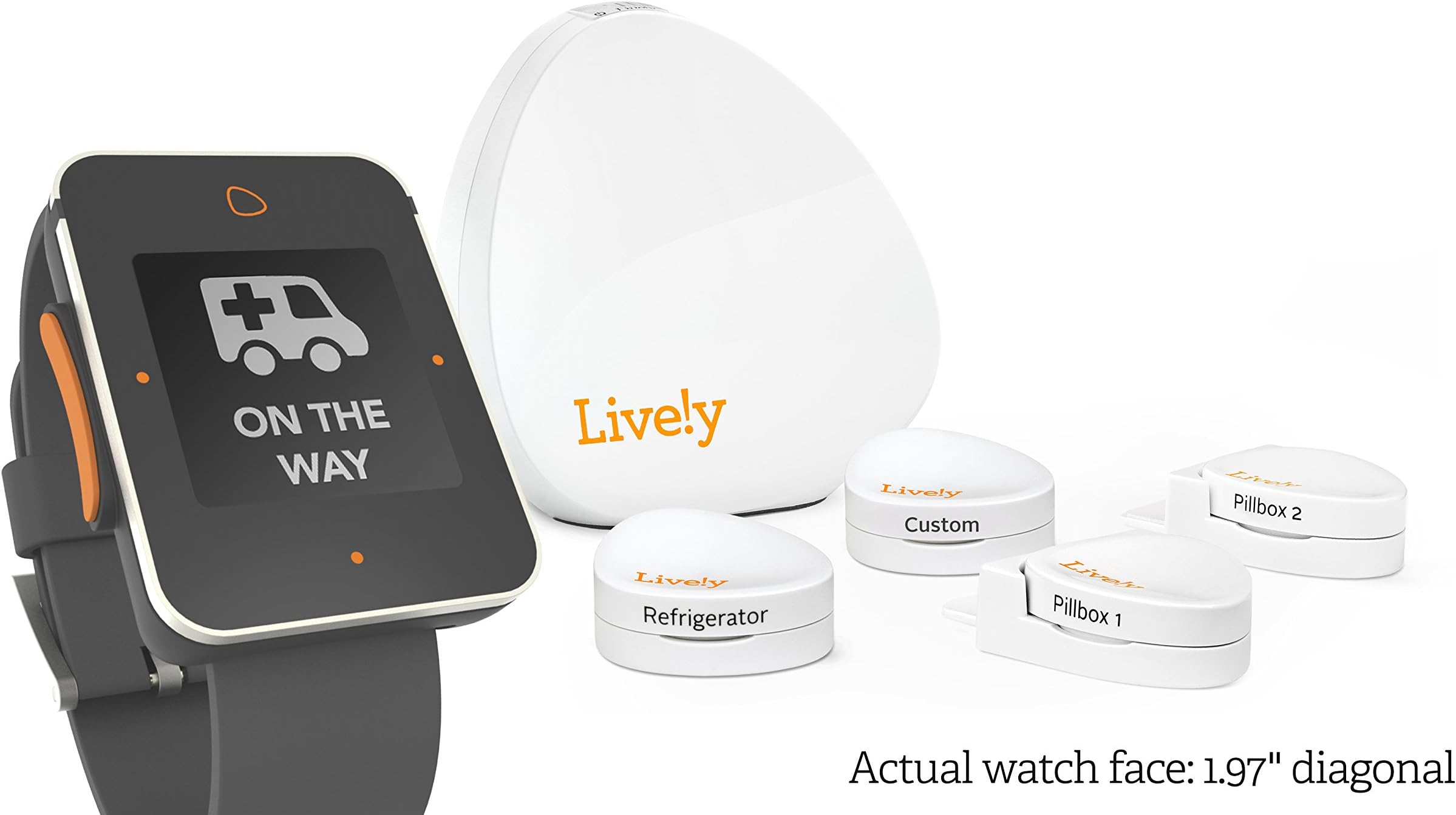 Lively Safety Watch for Personal Emergency Response and Activity Sensors, Black