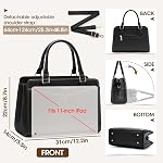 RAINSMORE Purses pour les femmes Sacs à main imperméables à la main 11-Inch IPad PU Ladys en cuir Purse anti-vol de la part des fourmis