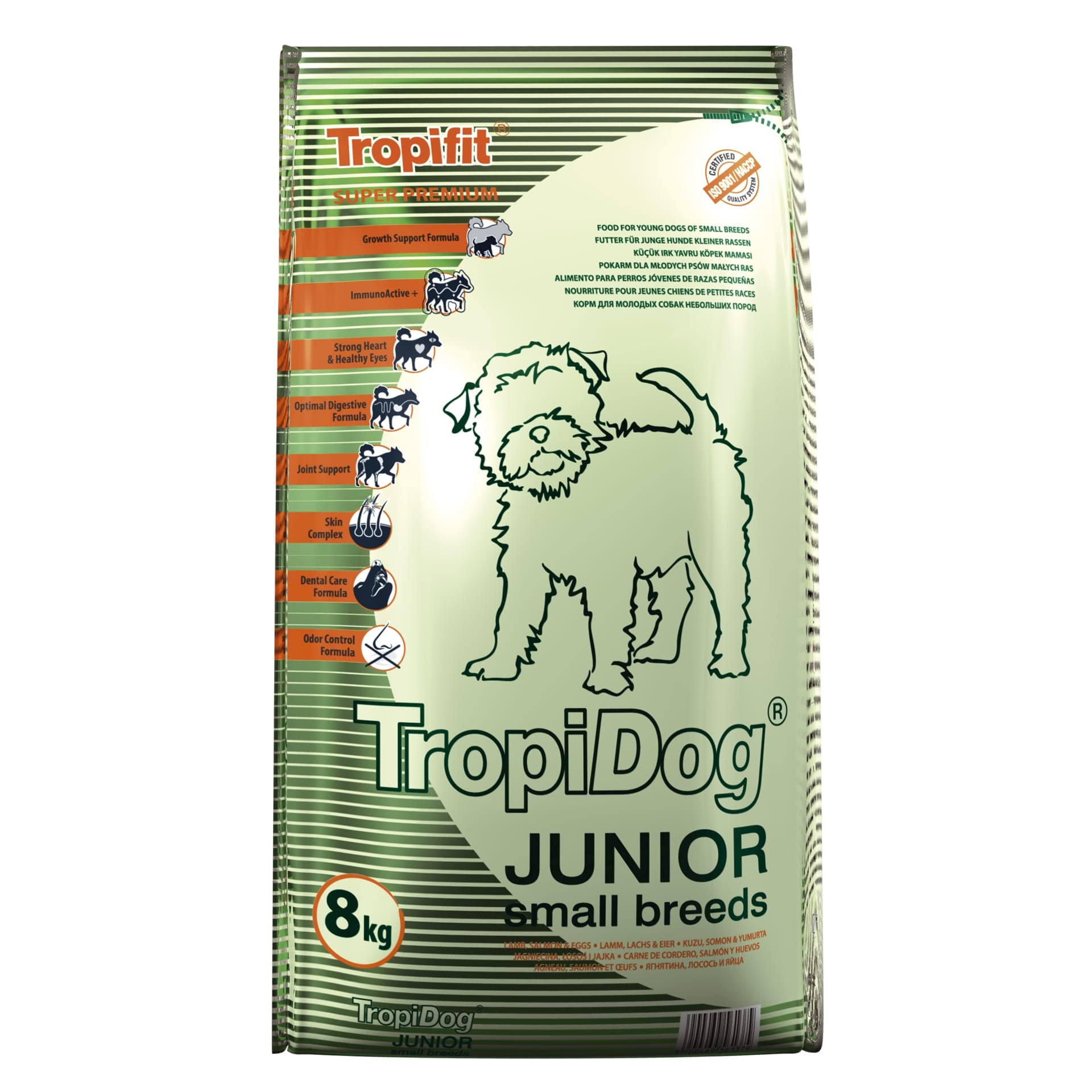 Super Premium Welpenfutter mit Lamm, Lachs und Eiern für kleine Hunde 8kg