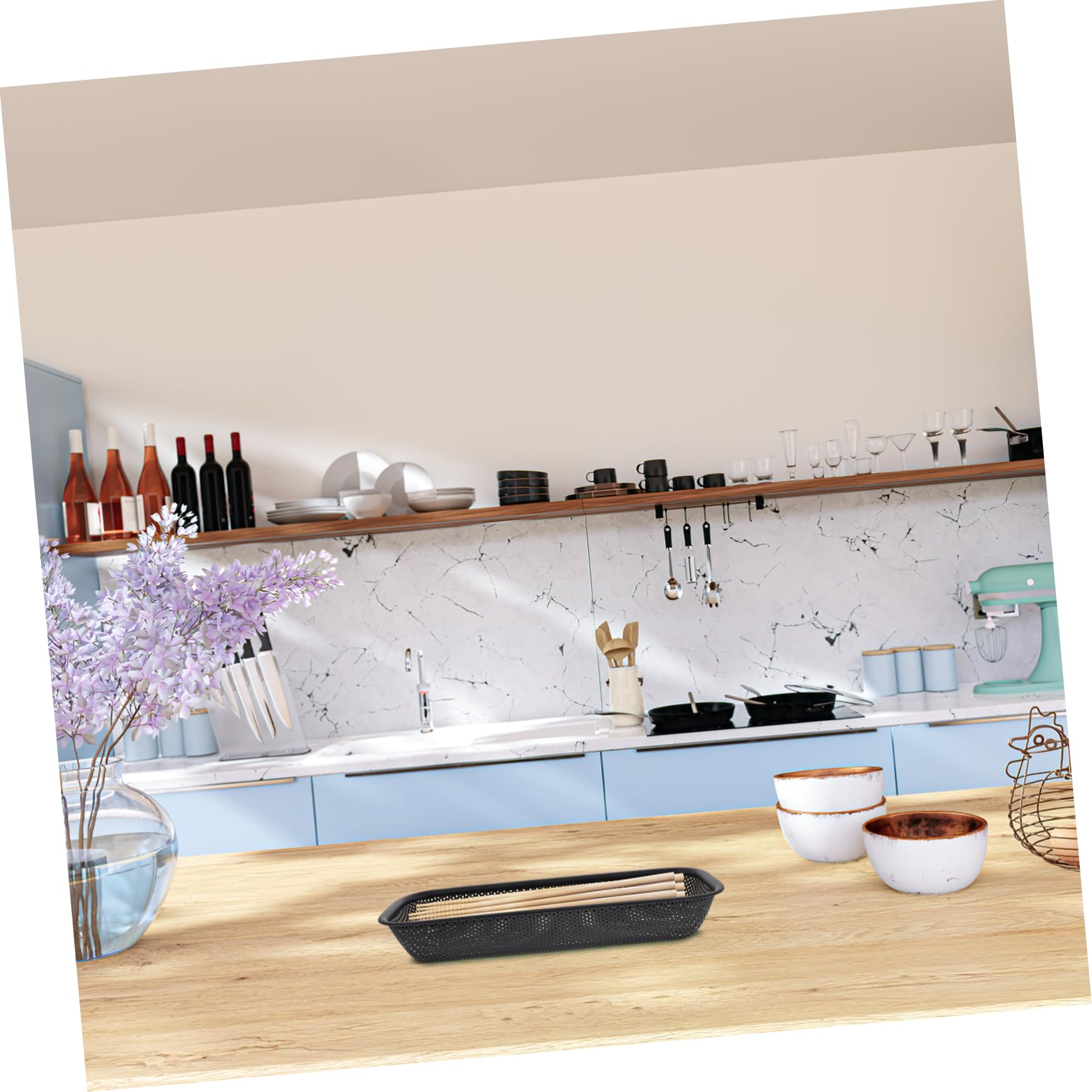 Gatuida 5piezas Cesta De Cubiertos Inoxidable para Lavavajillas Organizador De Utensilios De Cocina Gran Capacidad y Diseño De Drenaje Rápido Soporte para Tenedores y Palillos Accesorio