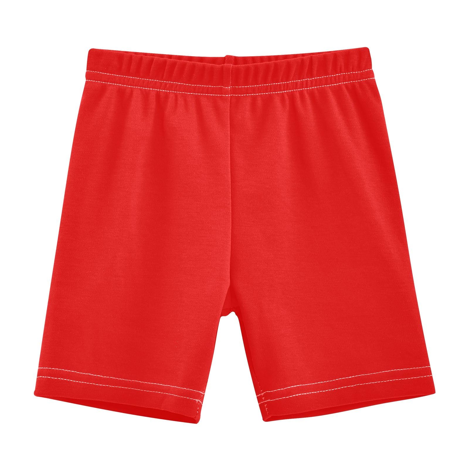 CHIFIGNO Strong Red Bike Shorts for Girls Cartwheel Shorts Breathable Under Dress Biker Short Size 6