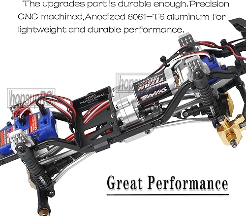 Miniatura 4 de HopsupRC Actualizaciones para 118 TRX4M, torres de choque ajustables, enlaces de suspensión de chasis, caja de transmisión de caja de cambios