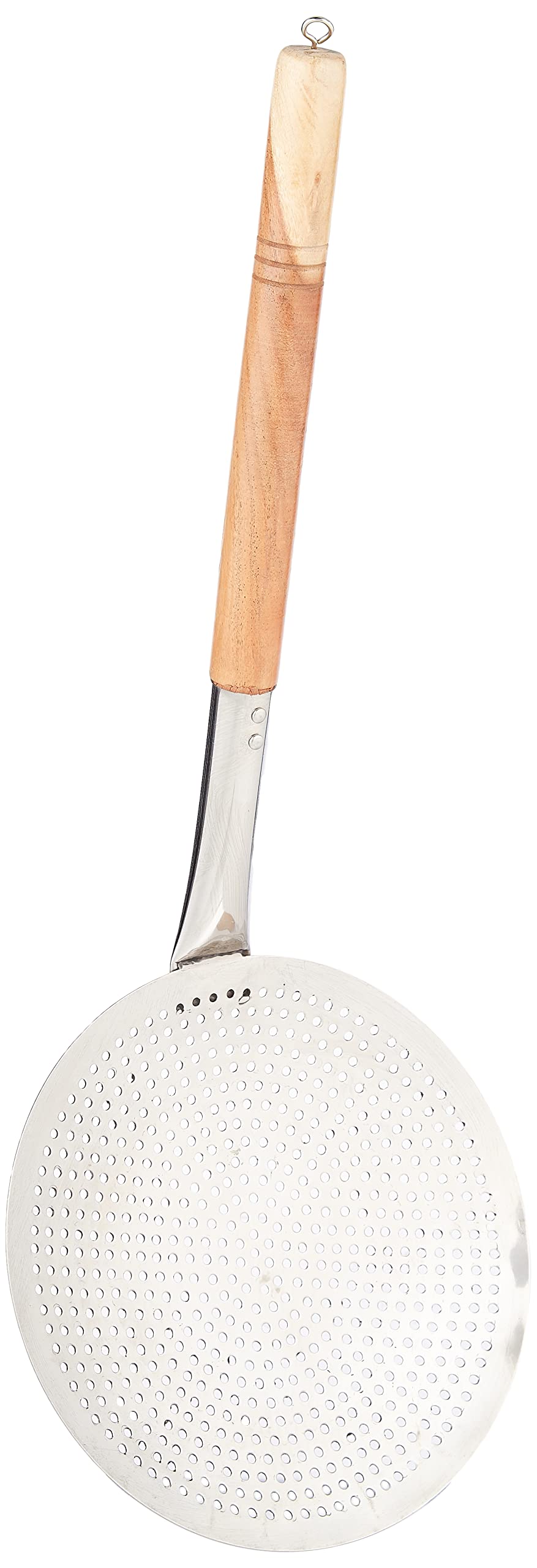 RAJ STEEL ZARA SKIMMER WOODEN HANDLE , 75 CM , SILVER, RSZ012 , 1 PC