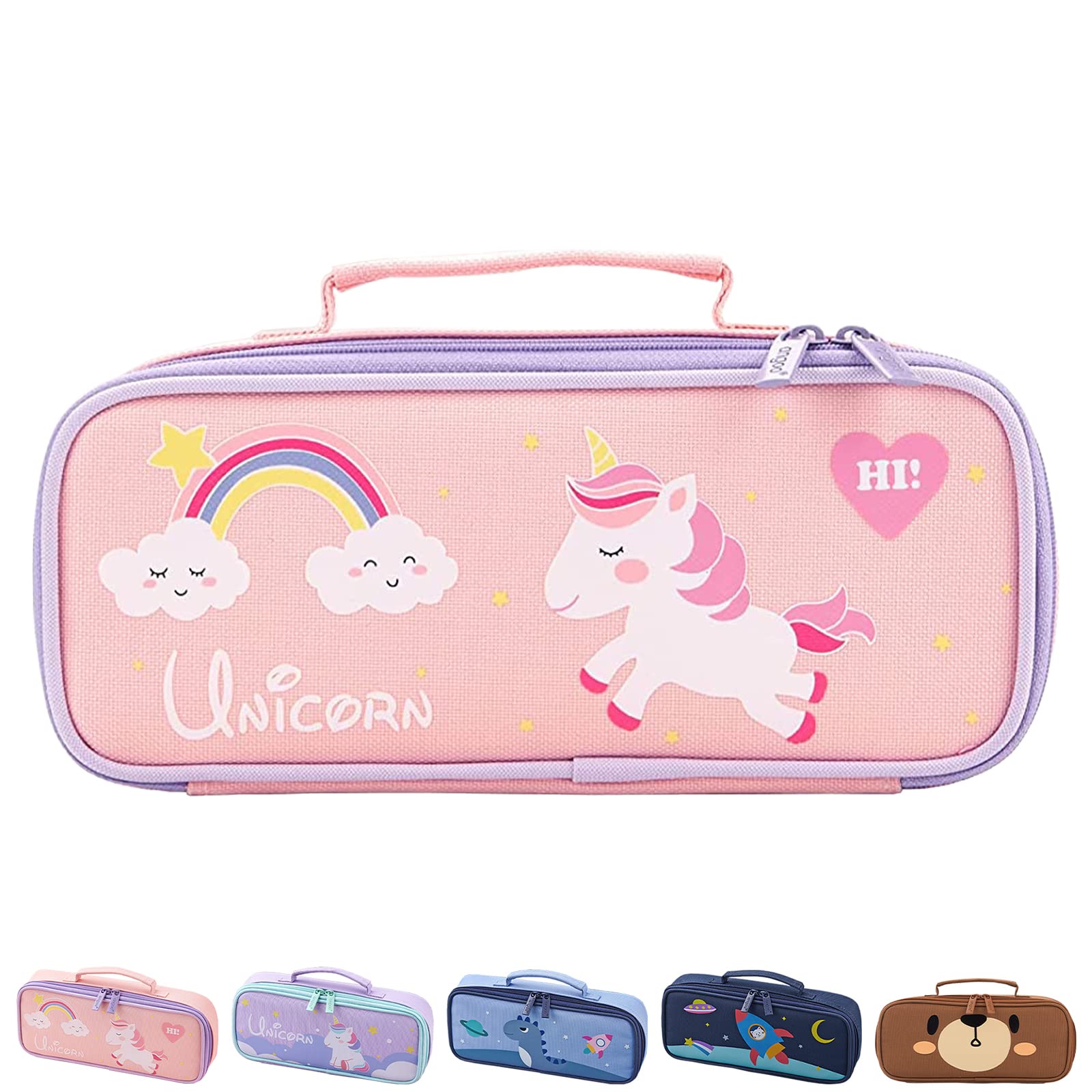 OIOYLEY Estuche Escolar Unicornio, Estuche Unicornio niña de Gran Capacidad, Estuche Kawaii, para Preescolar Niñas Niños Adolescentes Estudiantes Adultos (Solo un Estuche de lápices, sin bolígrafo)