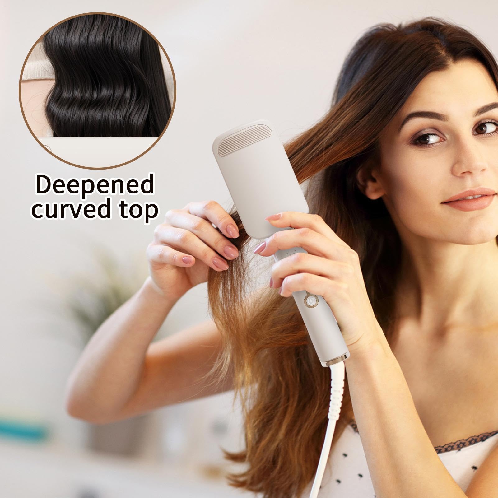 Fer À Friser | Fer à Boucles Ondulées pour Femmes | Styler En Céramique Avec 4 Températures Pour Boucles Lisses Courtes Et Longues Femmes Et Filles Outils De Coiffage Pour Voyage Vacances
