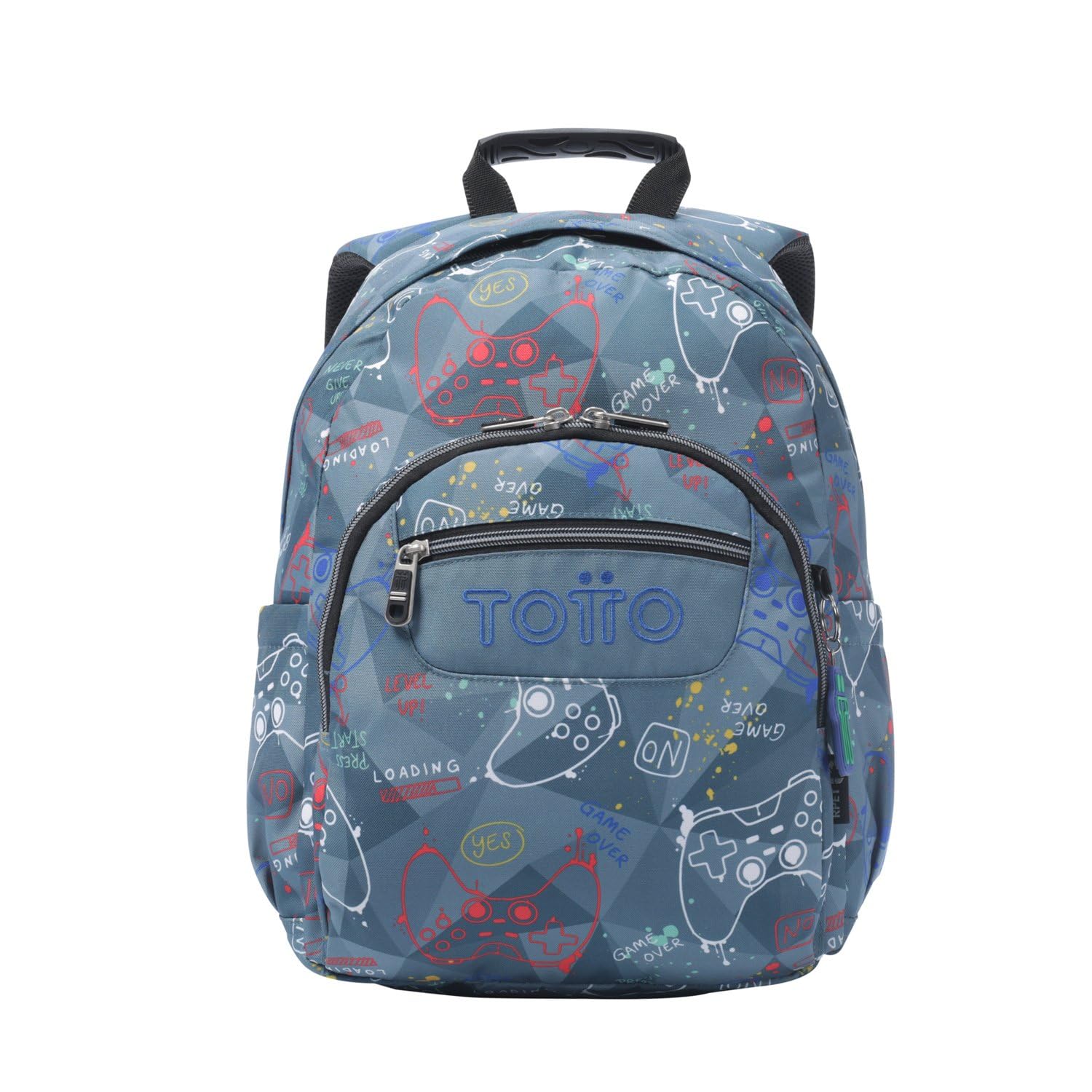 TOTTO - Mochila Escolar, Modelo Gommas, Mochila Mediana, Capacidad 15 L, Bolsillo para PC 14", Bolsillo Botella, Espaldar Ergonómico con Flujo de Aire, Cómodas Correas en S, Estampado Sticks