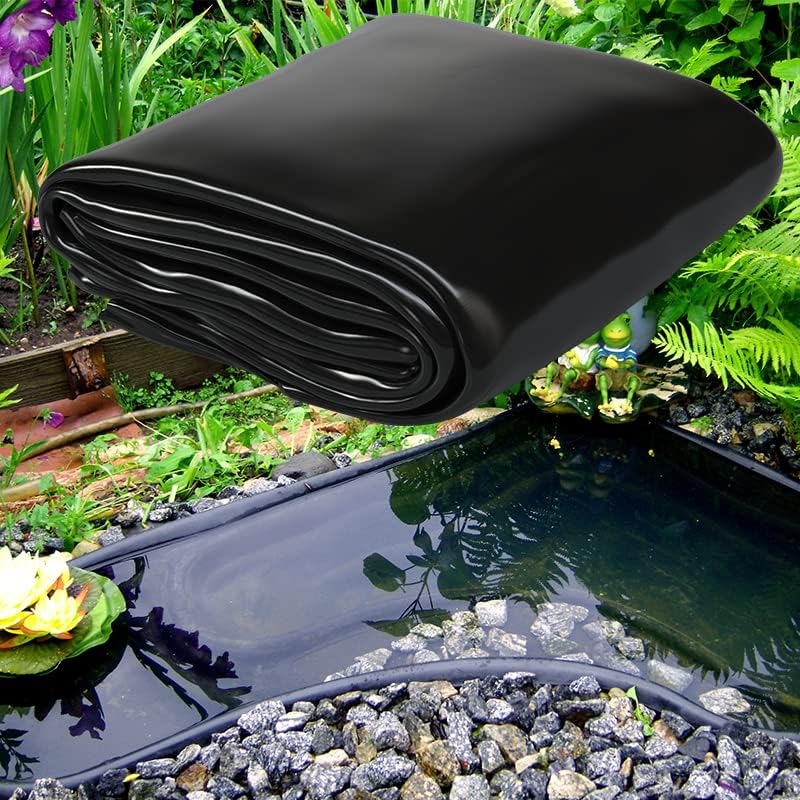 Miniatura 3 de Pond Liners LLDPE 25 x 20 pies 20 Mils más suave más flexible cascada estanque de peces estanque negro forro de pato grande agua jardín estanque