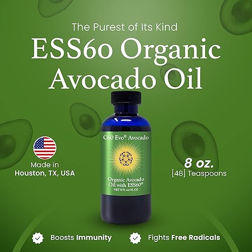 Miniatura 2 de Aceite de aguacate orgánico, ESS60 100% puro (0.6 mgmL) Apoya la salud de las articulaciones, la flexibilidad, la energía, la inmunidad, el sueño, 8
