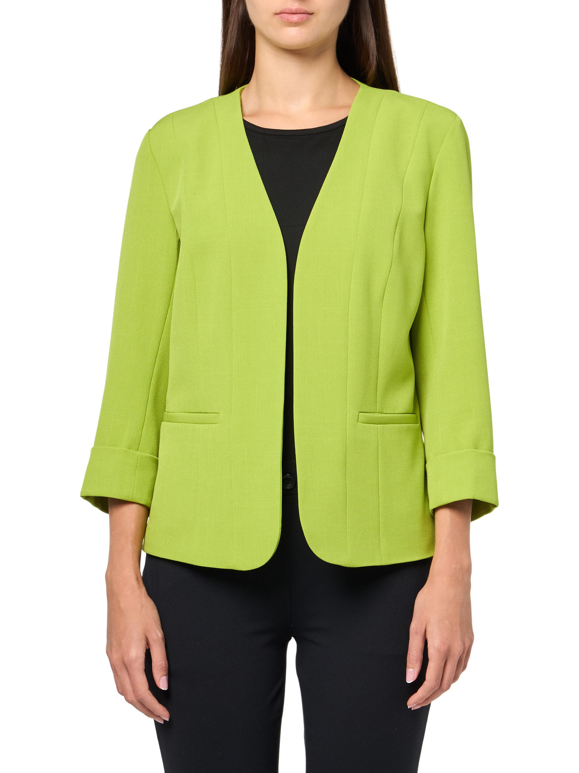 Kasper Womens Crepe Multi Seam Cuff Sleeve Cardigan B Kiwi