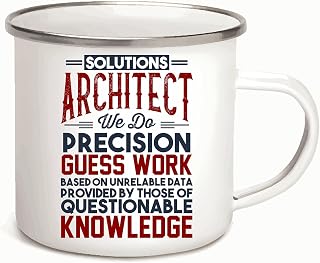 Find Out What a Solutions Architect Does With Unreliable Data Gifts for Professionals 12oz Enamel Silver Mug