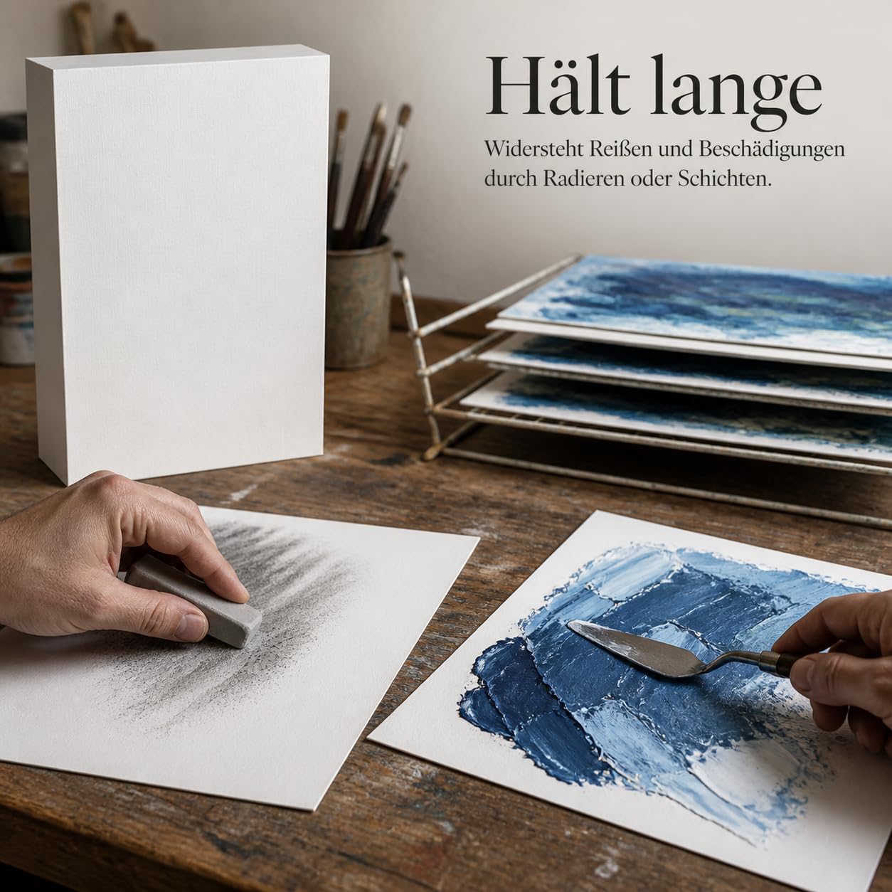 Malpapier 600g, Öl Acryl Aquarell