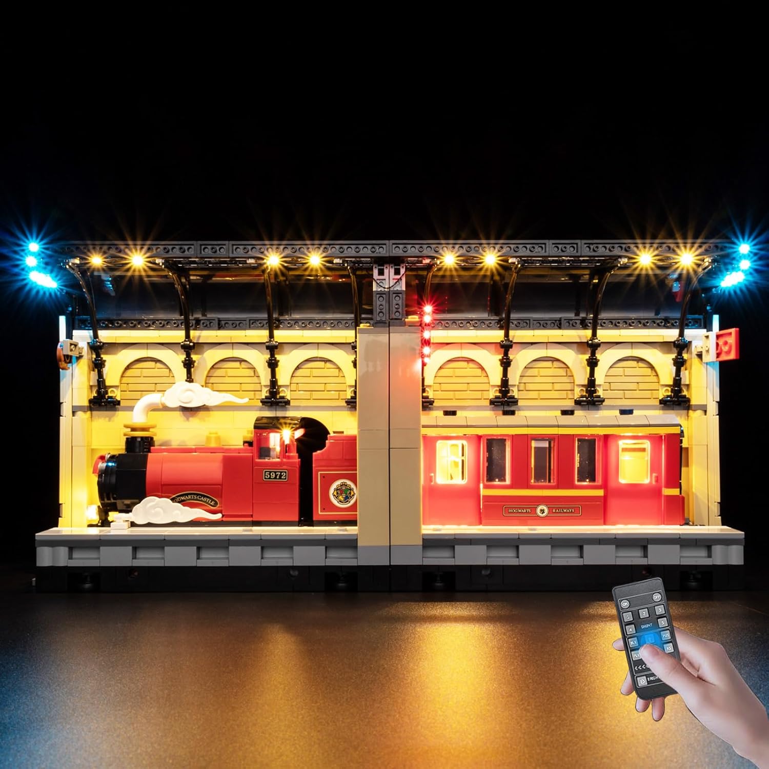BrickSoul Advanced RC Light Kit for Lego 76450 Book Nook: Hogwarts Express Building Set | Upgraded Wireless ON/Off & Dimming & Zonal Lighting with Hidden Cable Tech (76450 Set NOT Included)