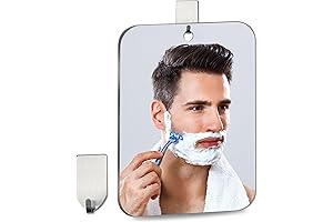 Shower Mirror No Fog 6x8 Anti-Fog Bathroom Vanity Wall Hanging Makeup Mirror