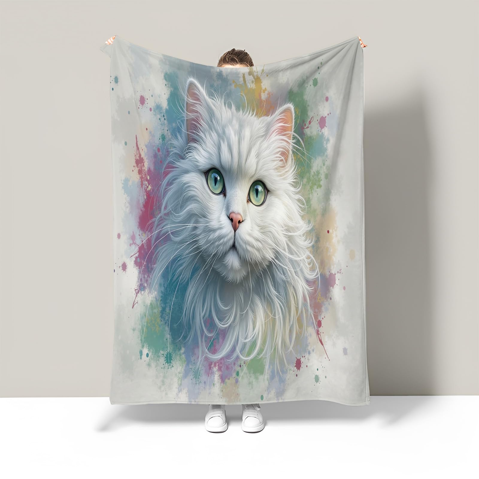 Couverture fausse fourrure vache 200x230cm plaid lit super doux