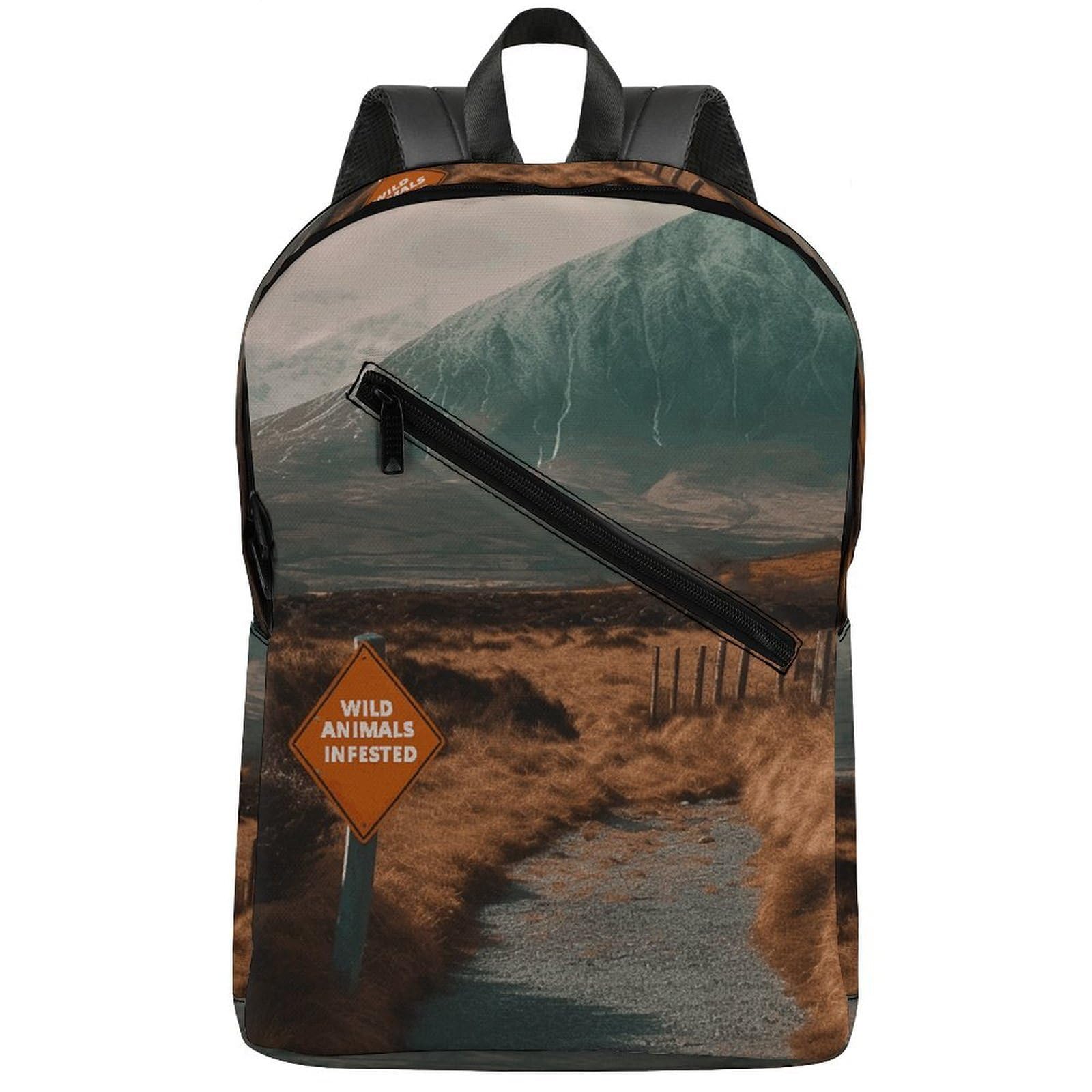 Zaino casual colorato con fiumi e montagne, zaino da escursionismo, sottile e robusto, zaino per computer portatile per weekender, escursionismo