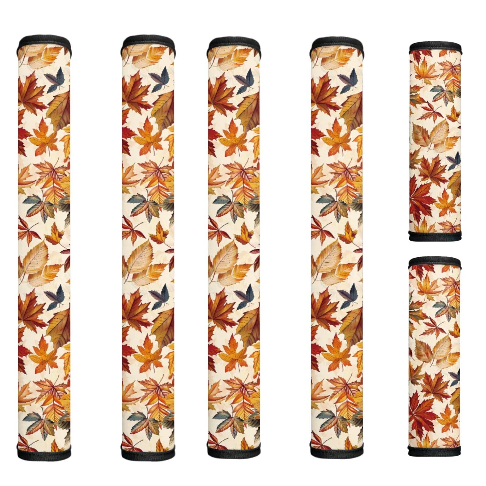 Maple Leaf 6 Pcs Refrigerator Door Handle Covers Kitchen Appliance Decor Handles Washable Fridge Handle Covers for Fridge Microwave Stove Dishwasher Fall Decoration
