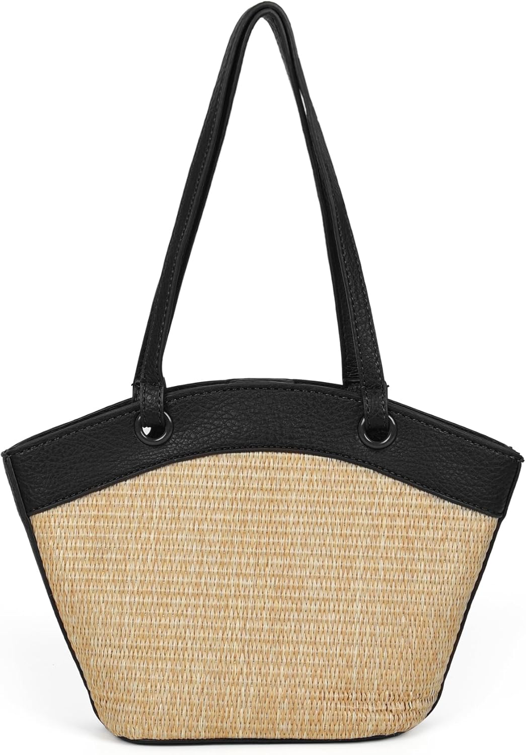 Vintage Summer Straw Bag for Women Handmade Straw Woven Tote Bag Shoulder Handbag Beach Hobo Bag Travel Tote Bags