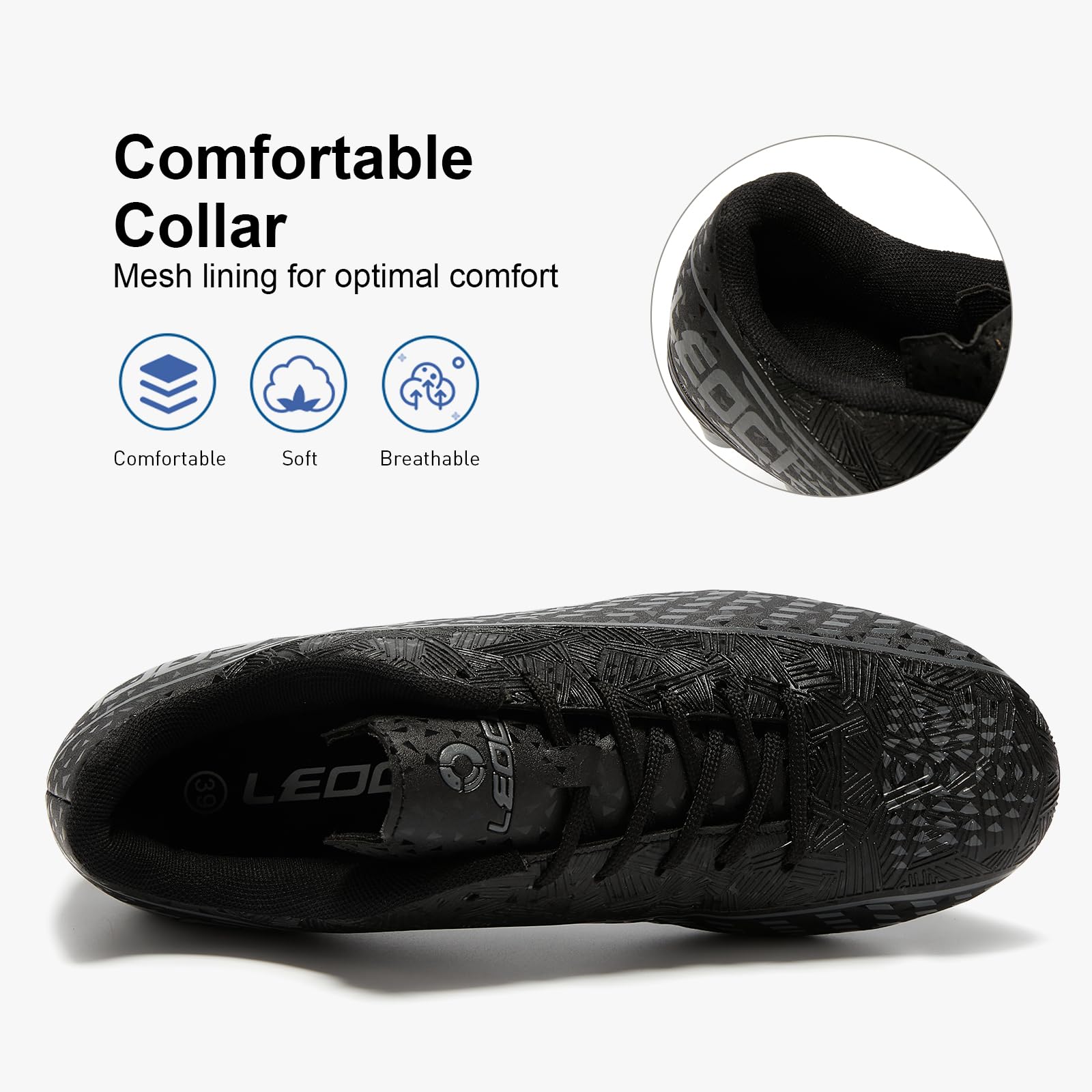 Men's Football Shoes Adult Soccer Boots Women's Training Ag/FG Outdoor Unisex Soccer Cleats Astro Firm Rugby Sneakers - 4