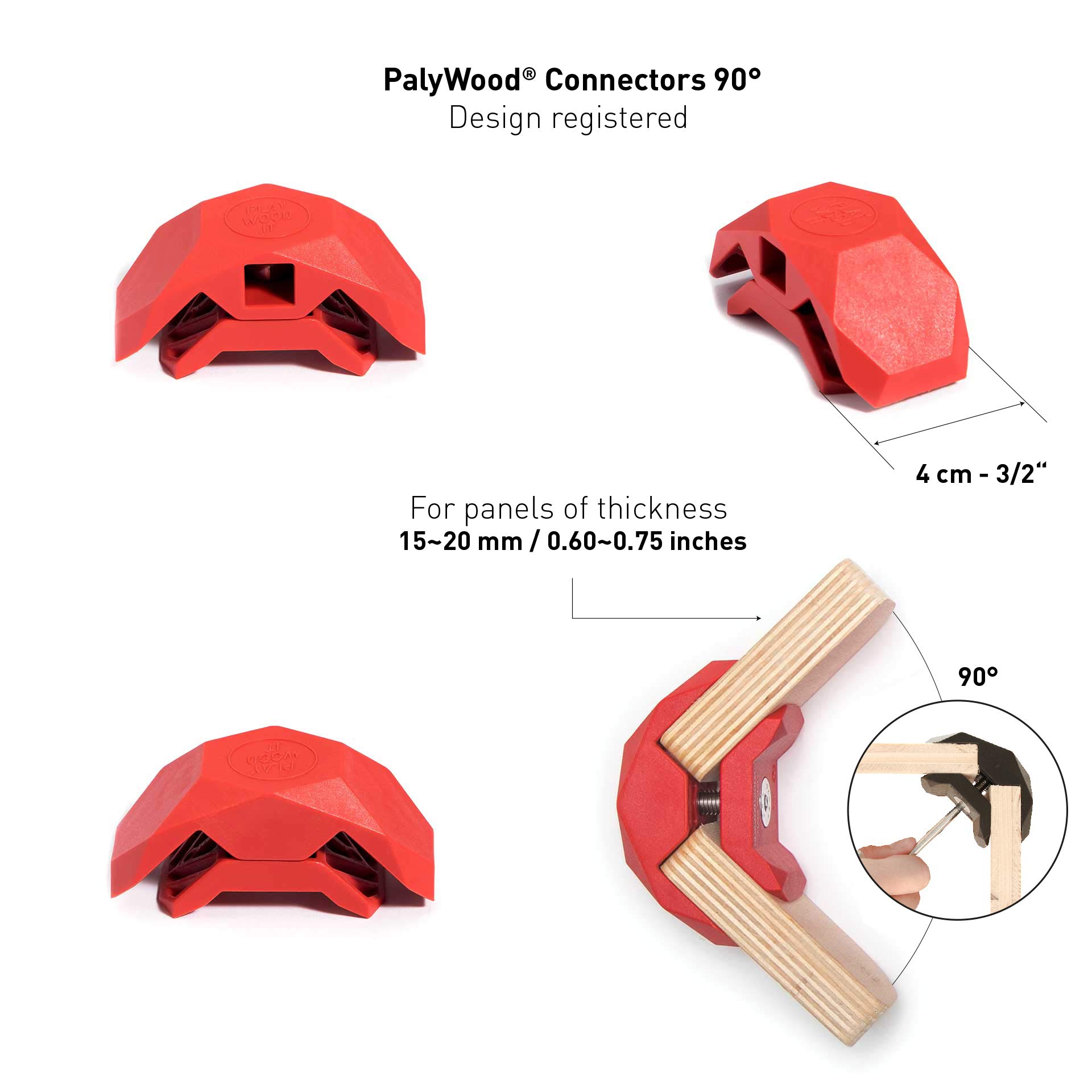 Amazon.com: PlayWood Connector Tool-Free Modular Pop-Up 3-Cube