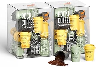 CheerfulGoat Instant Cold Brew Coffee – Speciality Pocket Coffee 100% Arabica, Freeze Dried for Ultimate Freshness, No Sugar, No Additives, Low Acid, Healthy for Iced & Hot, 30 Servings (MIX)