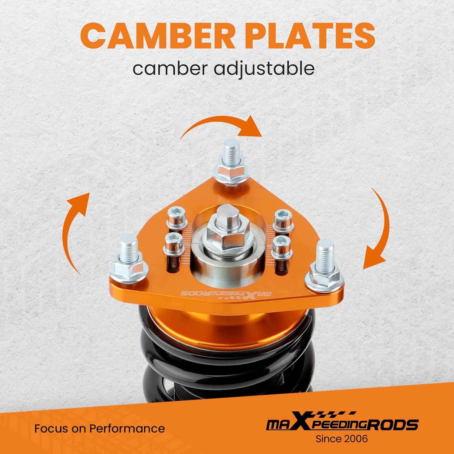 maXpeedingrods Coilovers for Mitsubishi Lancer(CX/CY) 2008-2016 Outlander Sport(GA) 2011-2020, Height Adjustable Coilovers Suspension Kit, Preset Damping Shock Absorber Struts, Lowering Kit, Gold