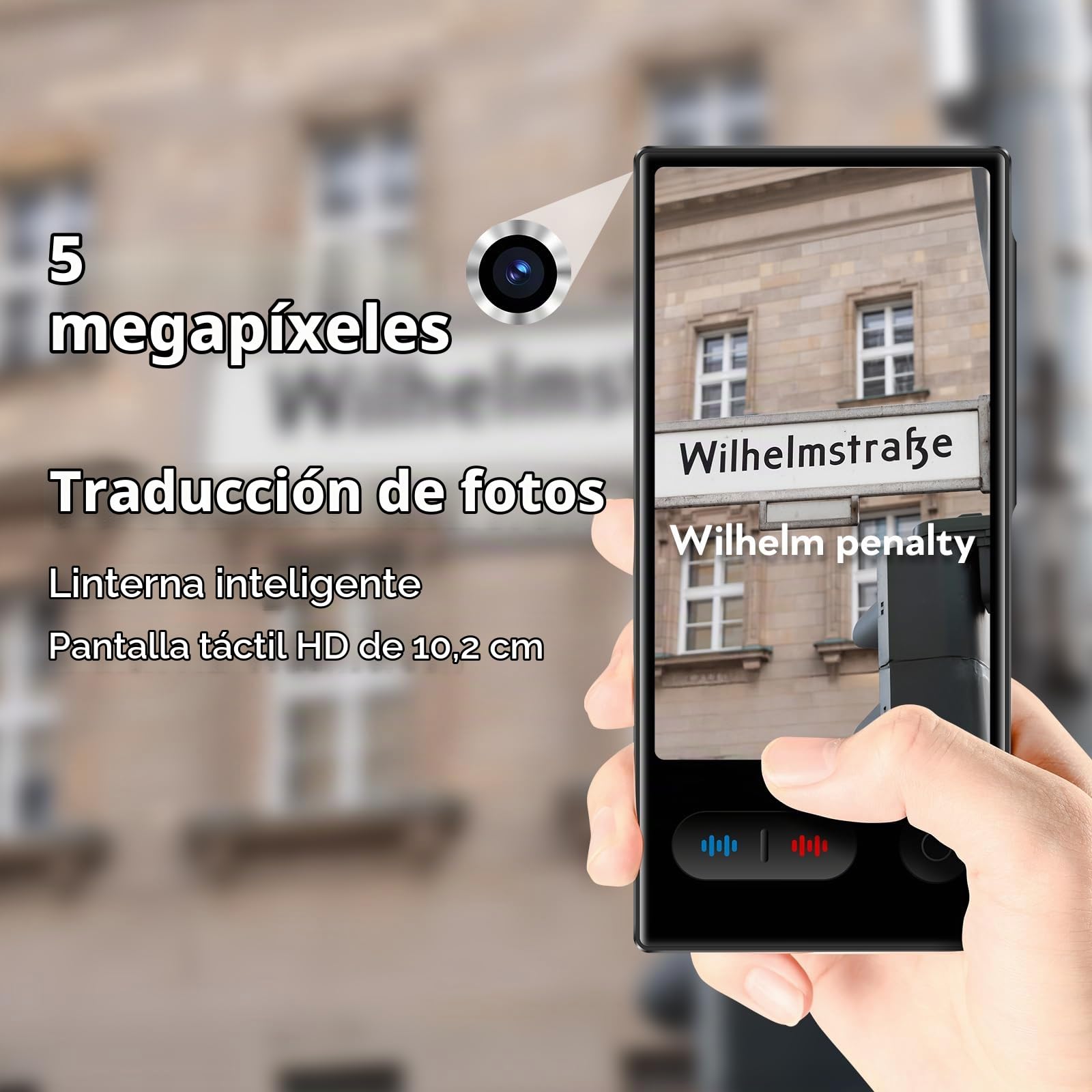 Traductor Instantaneo de Voz S30 Pro, Traductor de Idiomas con Voz En Tiempo Real AI con 148 Idiomas En Línea/17 Idiomas Offline(Español Offline), Traducción de Fotos para Viajes De Negocios