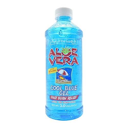 Fruit of the Earth Gel de aloe vera, azul frío, 20 onzas
