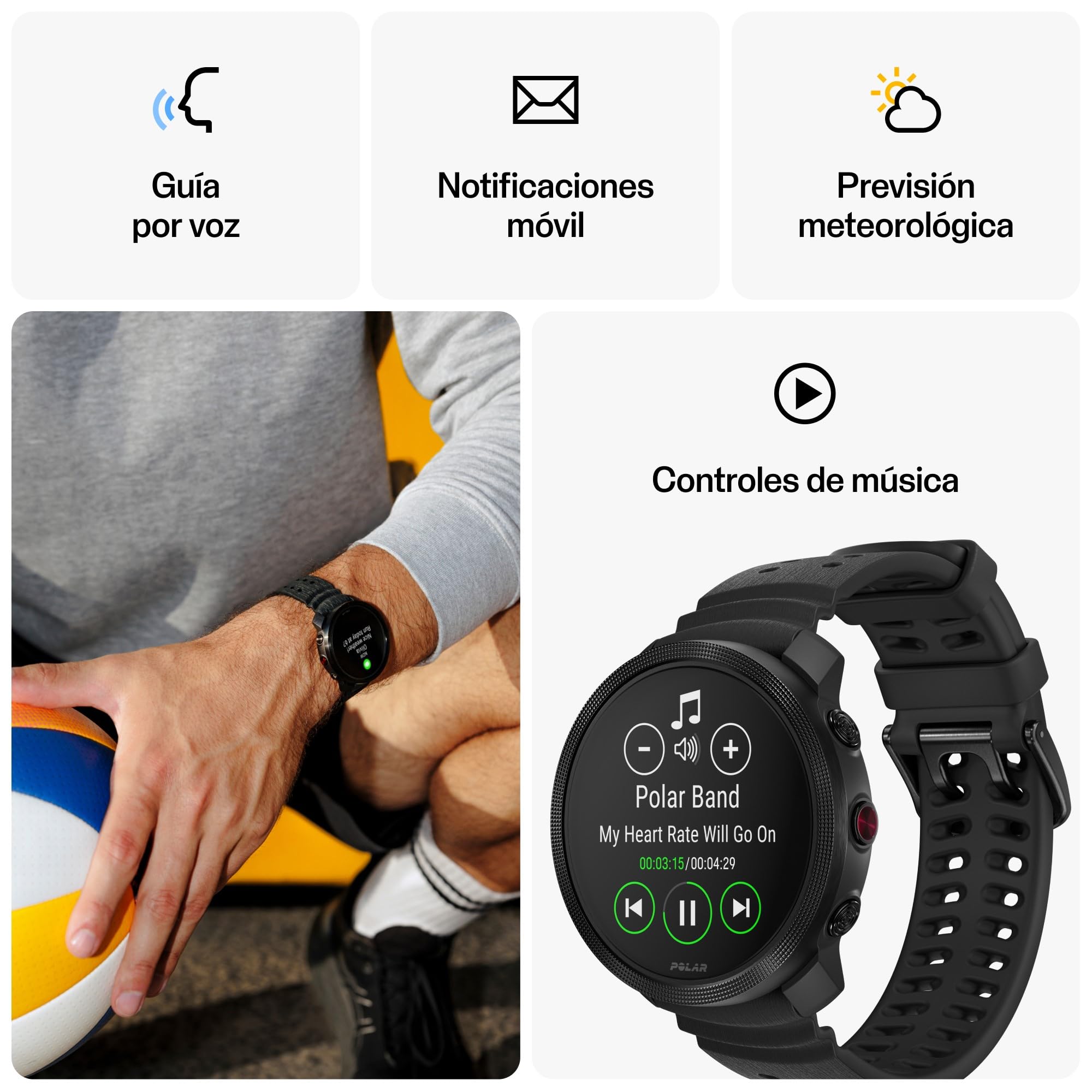 Polar Vantage M3 Reloj Running Pantalla AMOLED GPS Doble Frecuencia Navegación Giro Giro 7 Días Autonomía