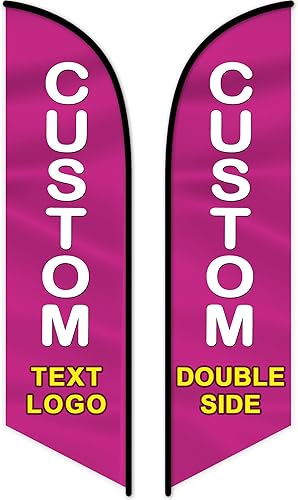 Banderas de plumas publicitarias personalizadas para negocios fuera (solo bandera), banderas de plumas personalizadas de doble o una cara con texto
