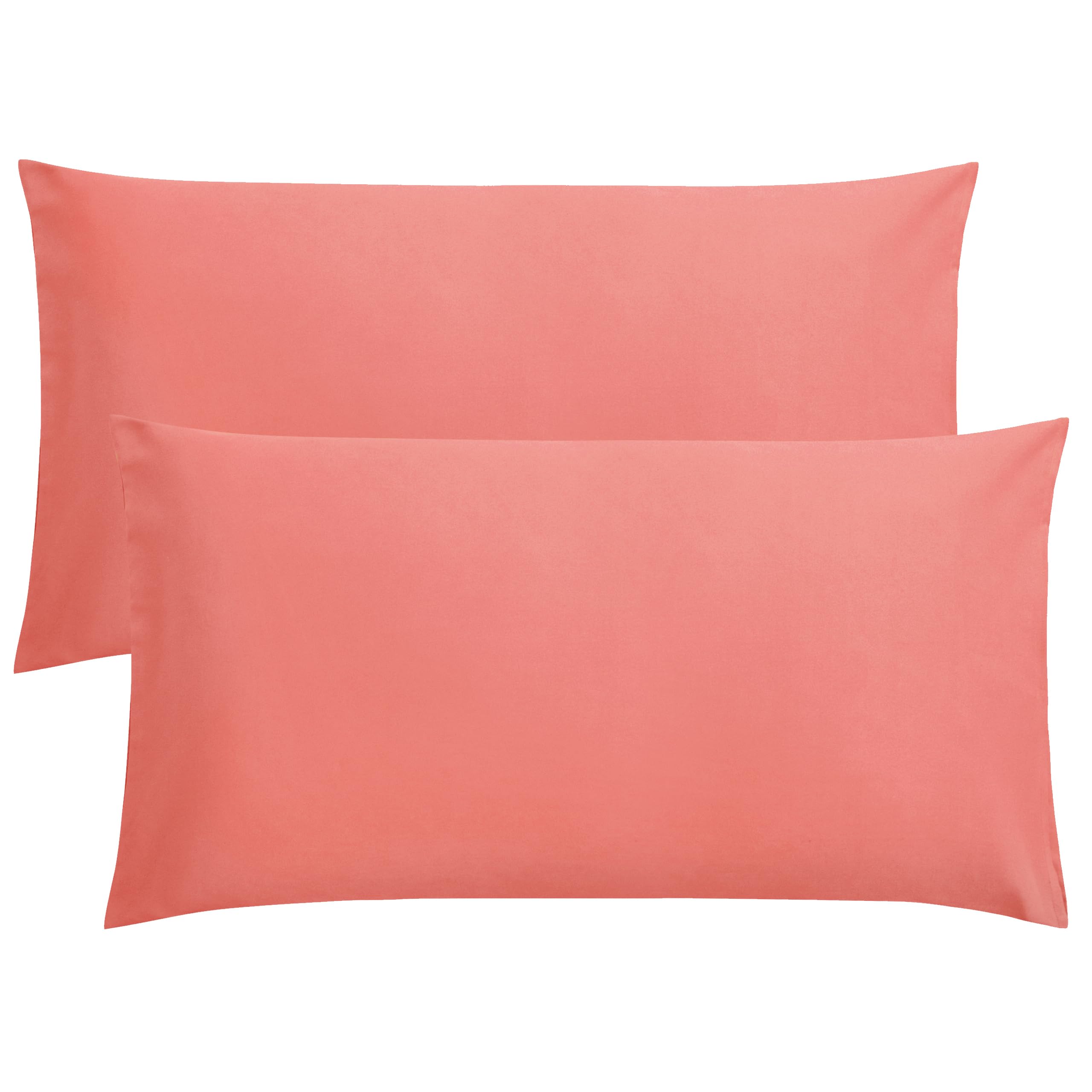 FLXXIE 2-Pack Microfiber King Pillow Cases, Envelope Closure, Coral