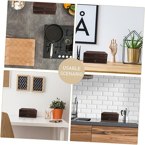 Miniatura 5 de STOBOK 1 cajón de mesa de madera maciza, organizador de tesoros, organizador de escritorio, gabinete de almacenamiento de escritorio de madera,