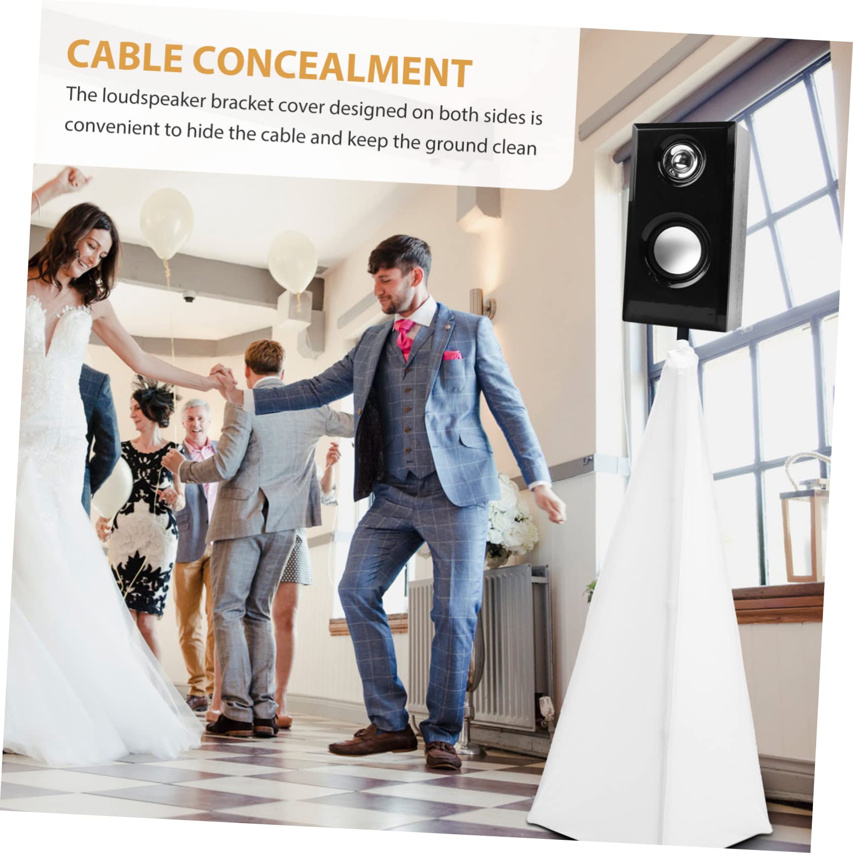 Toddmomy Speaker Tripod Cover for Stage Shading Cover for Speaker Stands Durable Cloth Material Crease Stain Resistant Easy to Install Full Coverage