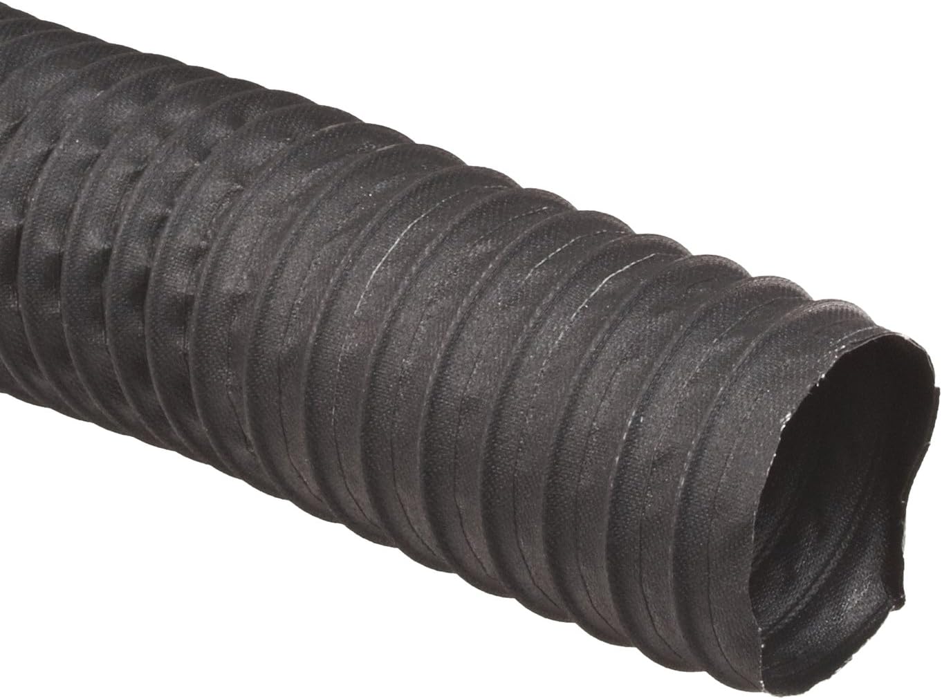Flexaust CWS Polyester Duct Hose, Black, 10" ID, 25' Length
